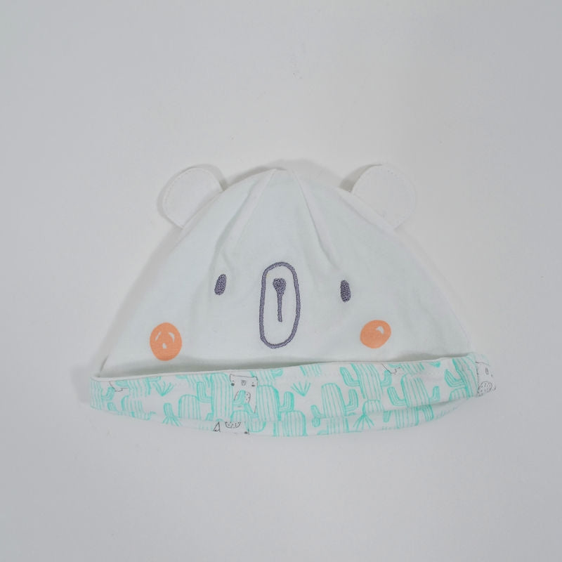 Σκουφάκι Λευκό με αυτάκια 