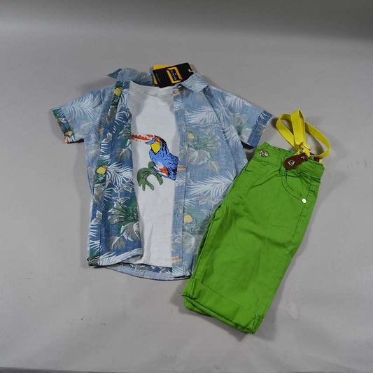 Σετ Πουκάμισο - μπλούζα - βερμούδα Hashtag