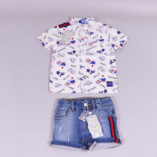 Σετ πουκάμισο- jean σορτς tuc tuc