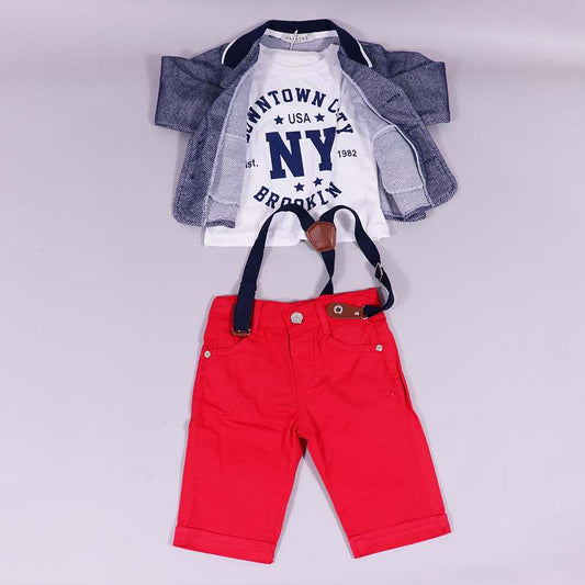 Σετ μπλούζα- παντελόνι - σακάκι Hashtag