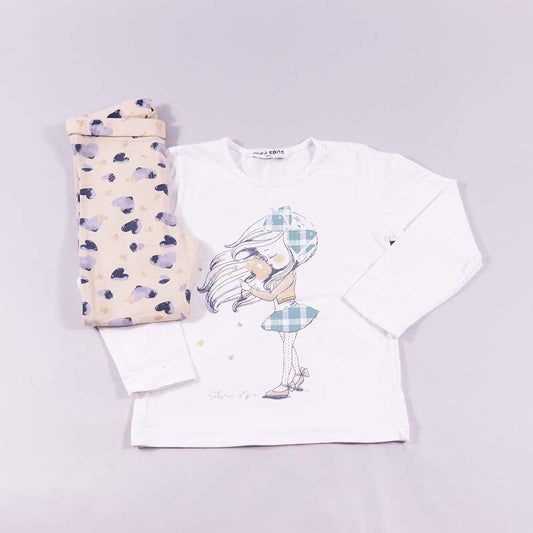 Σετ μπλούζα- κολάν Miss Evita