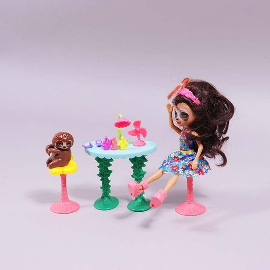 Παιχνίδι Enchantimals κούκλα με ζωάκι και σαλόνι