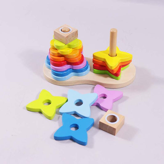 Παιχνίδι Ξύλινο στοίβαξης Rainbow Stacker Hape